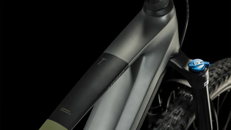 Cube Stereo Hybrid 160 HPC TM 750 Electric Mountain Bike in Grey and Olive Green - Ex-Hire-3